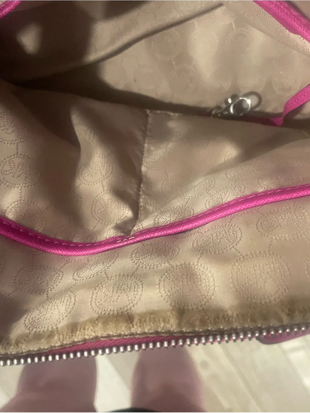 Michael Kors Fuchsia Dome Satchel with Crossbody Strap